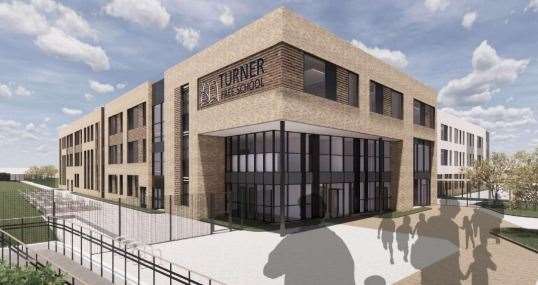 Artist impression of the school from before work started