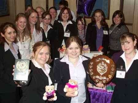 VICTORY: The girls of the winning Young Enterprise business Beady Bits
