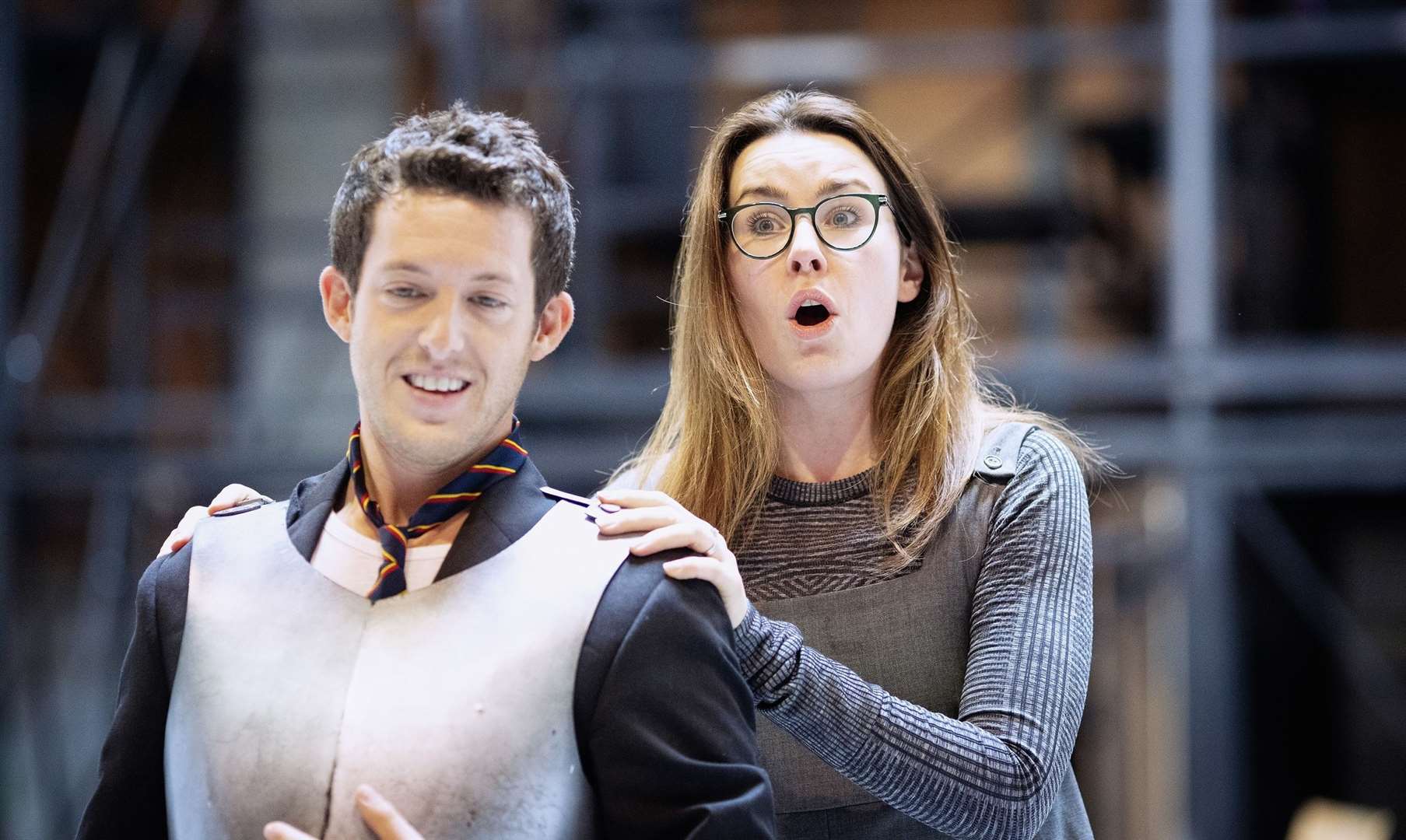 Rinaldo rehearsal for the Glyndebourne tour, featuring Jake Arditti is Rinaldo and Anna Devin is Almirena