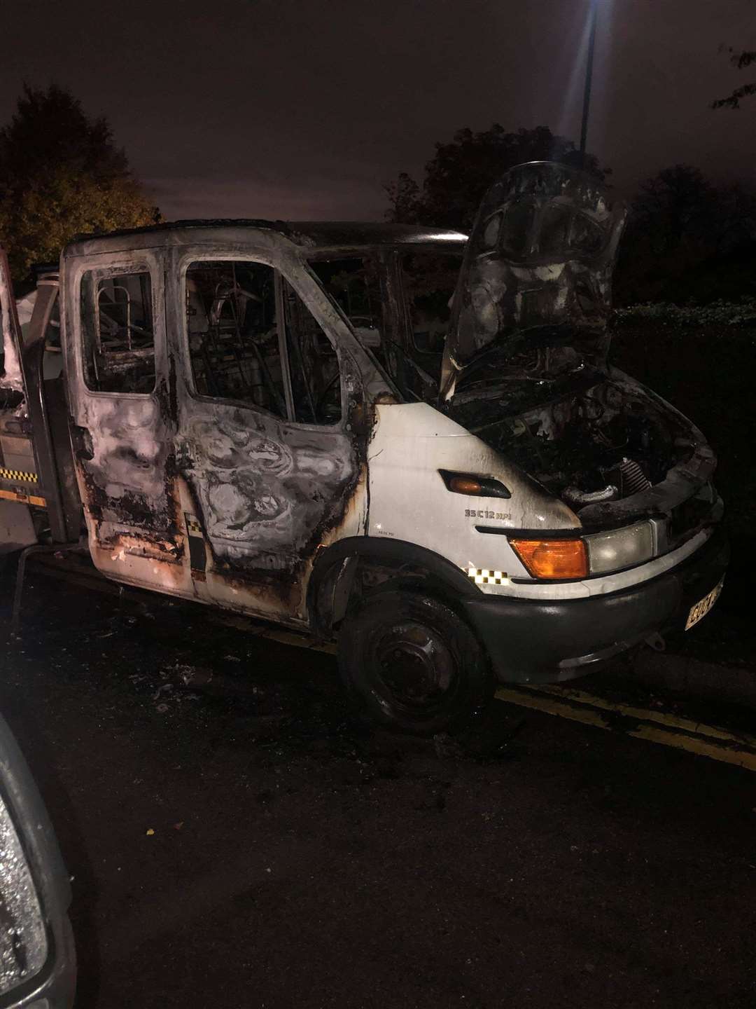 Fire crews were called to a van fire at Alamein Gardens, off Tollgate Road. (21086889)