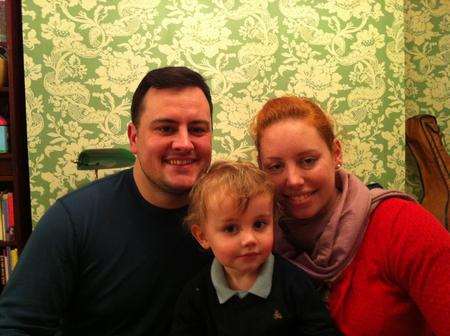 James, Emily and Lucan Bradshaw, who are living a British lifestyle for a year.