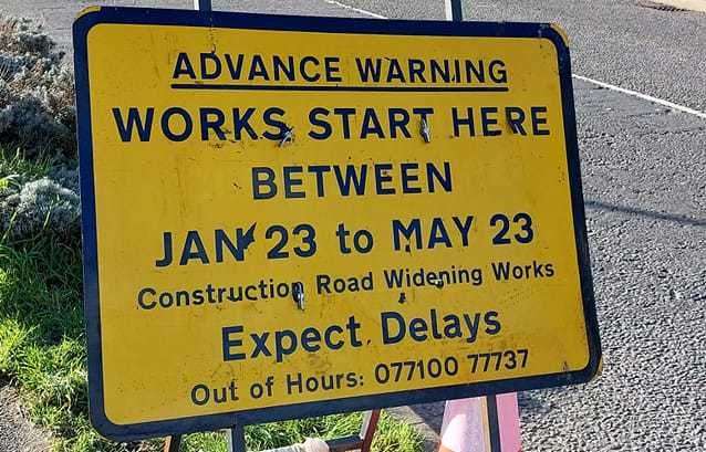 The roadworks at Staplehurst Road roundabout. Picture: Cllr James Hunt