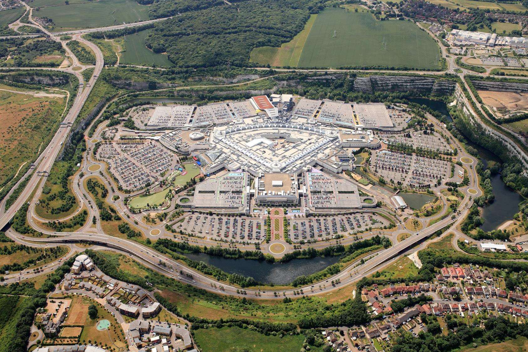 An aerial view of Bluewater