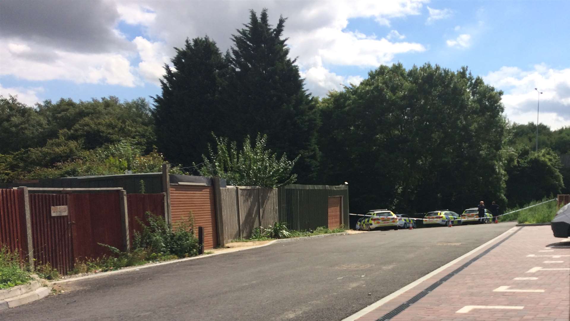 Police searched an area of woodland off Albatross Avenue, Strood.