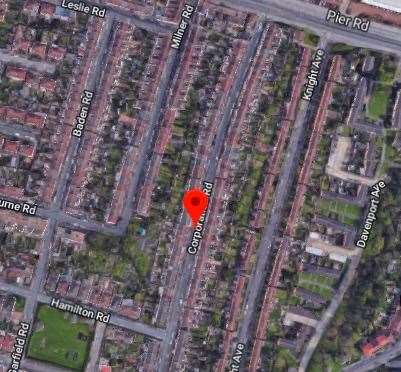 A search of the property took place following reports a weapon had been seen. Picture: Google