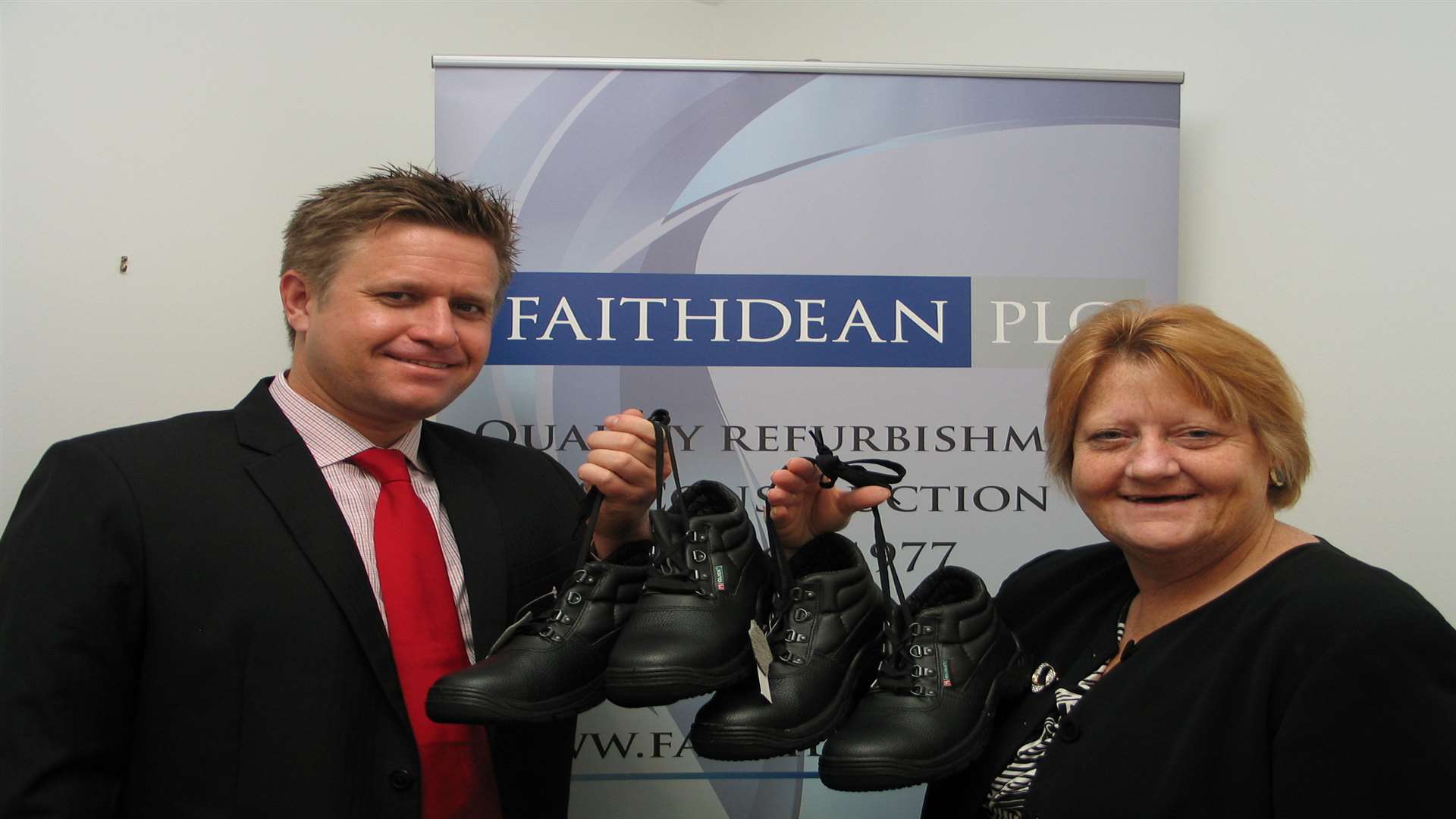 Damien South, director of Faithdean with cllr Marion Ring