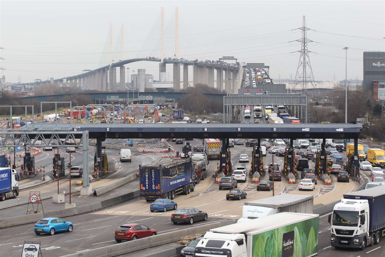 Dartford Crossing toll booths were removed in 2014 and replaced with an online payment system. Picture: John Westhrop.