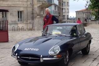 Roger Oates with his now-stolen E-Type Jaguar.