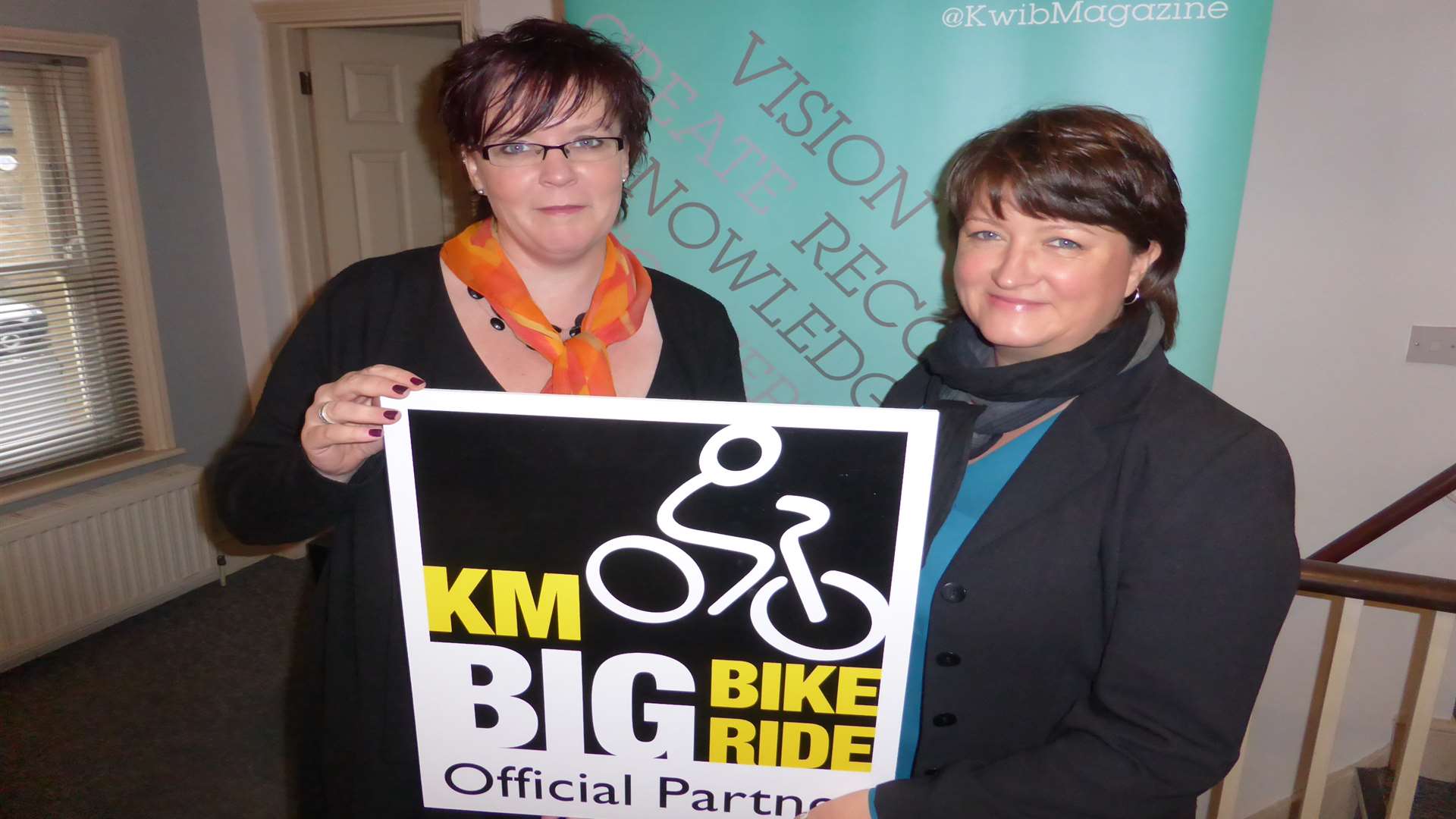 Hilary Steel and Sue Smith of Kent Women in Business magazine announce support for the KM Big Bike Ride staged at Betteshanger Country Park, Nr Deal on Sunday, April 24.