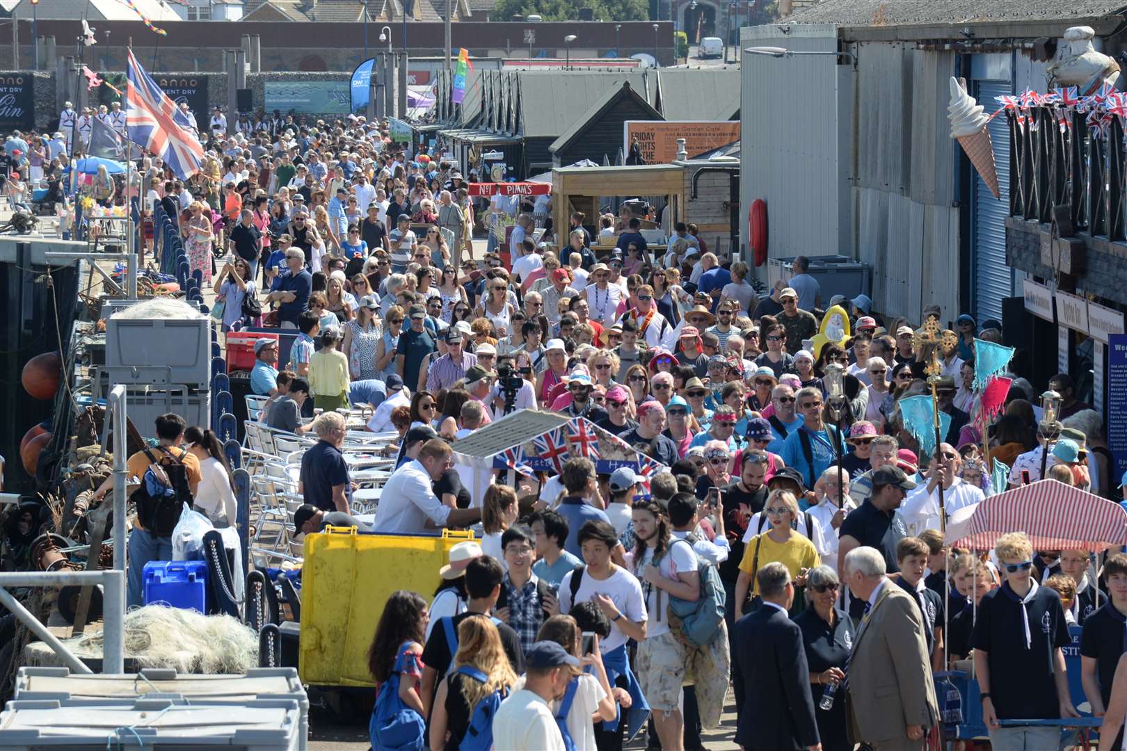 The crowd at the harbour for the Whitstable Oyster Festival in 2018. Picture: Chris Davey