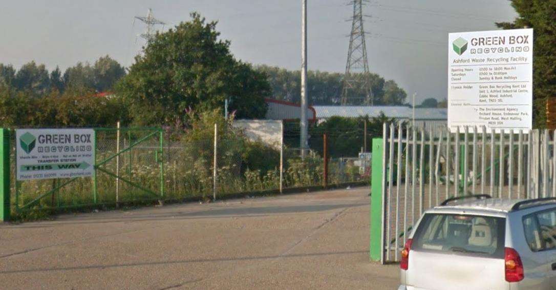 The incident is said to have happened at the recycling centre in Ashford