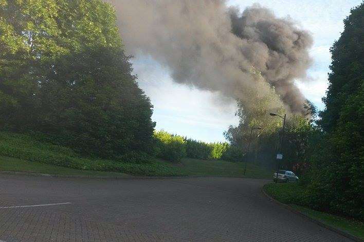 Smoke could be seen billowing from Kings Hill. Picture: Lorna-Hide Streeter