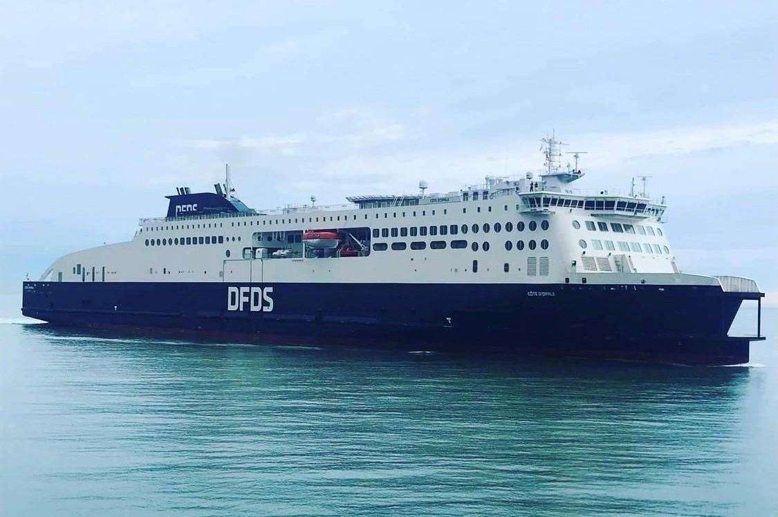 A DFDS ferry. Picture: @DFDSUKUpdates