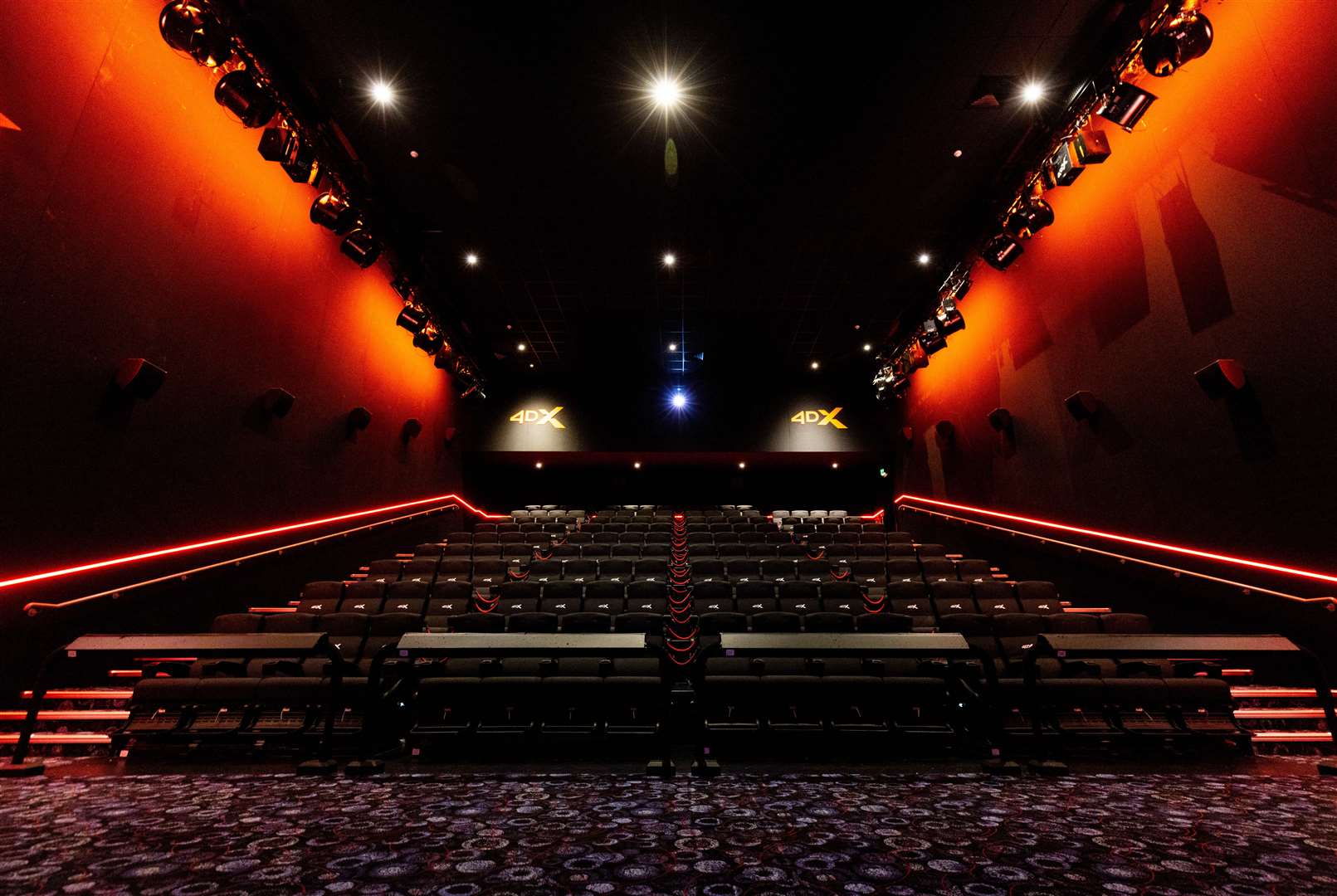 How the seats look in the 4DX theatre. Picture: Andrew Fosker/PinPep
