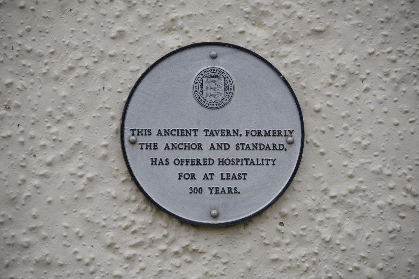 A plaque on The Anchor in Abbey Street