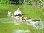 Vaughan Roberts in his kayak