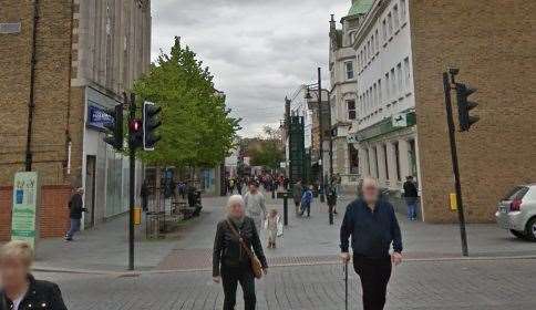 The man was arrested after two police officers were assaulted in High Street, Chatham. Picture: Google Street View
