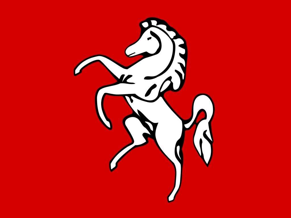 The flag of Kent featuring the horse often referred to as Invicta (9165870)