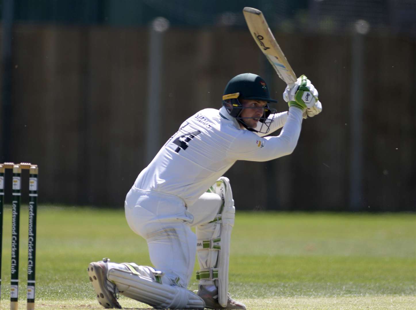 Linden Lockhart did well with bat and ball in Lordswood's win over relegated Beckenham. Picture: Barry Goodwin