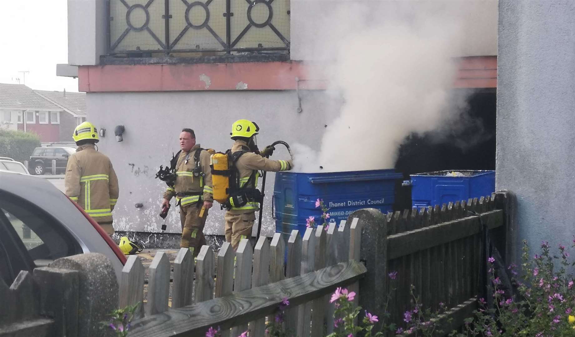A bin blaze at the flats Pic: Li Jean-Luc Harris