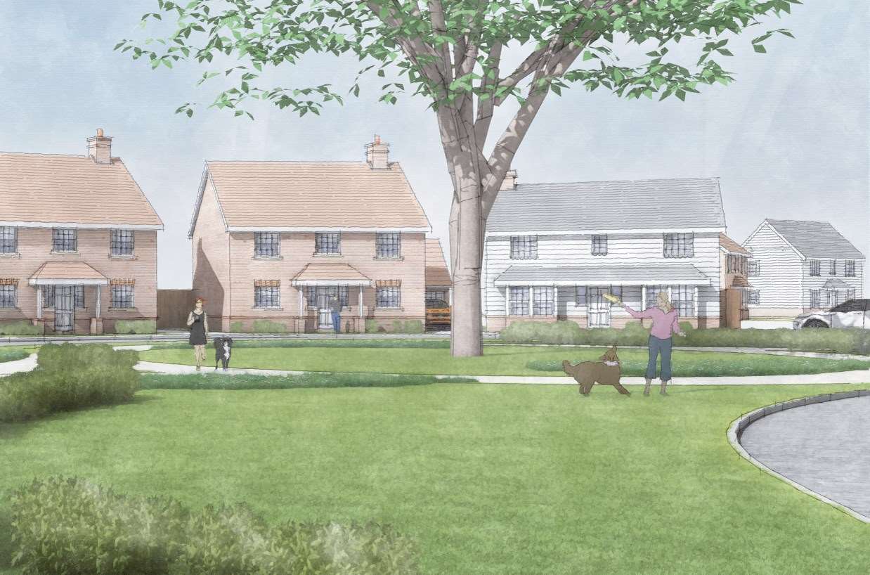 The Oakley Park development in Edenbridge is due to be built by Bellway. Picture: DHA Architecture