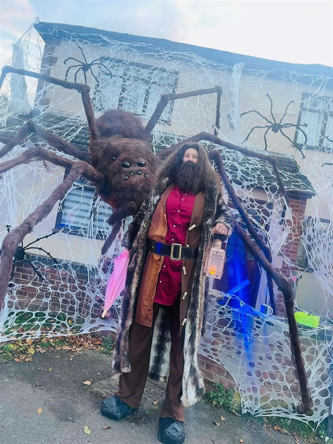 Kieron King outside the huge haunted Halloweeen house display in Lower Rainham Road, Gillingham which has raised more than £3,000 for charity. Picture: Kieron King