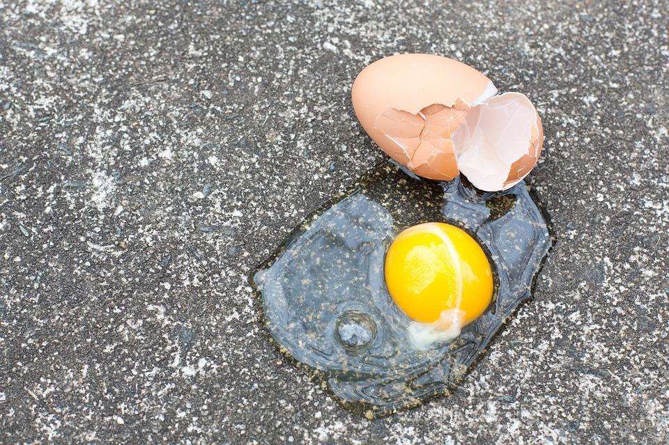 Stock image: eggs have been smashed at locations across the town