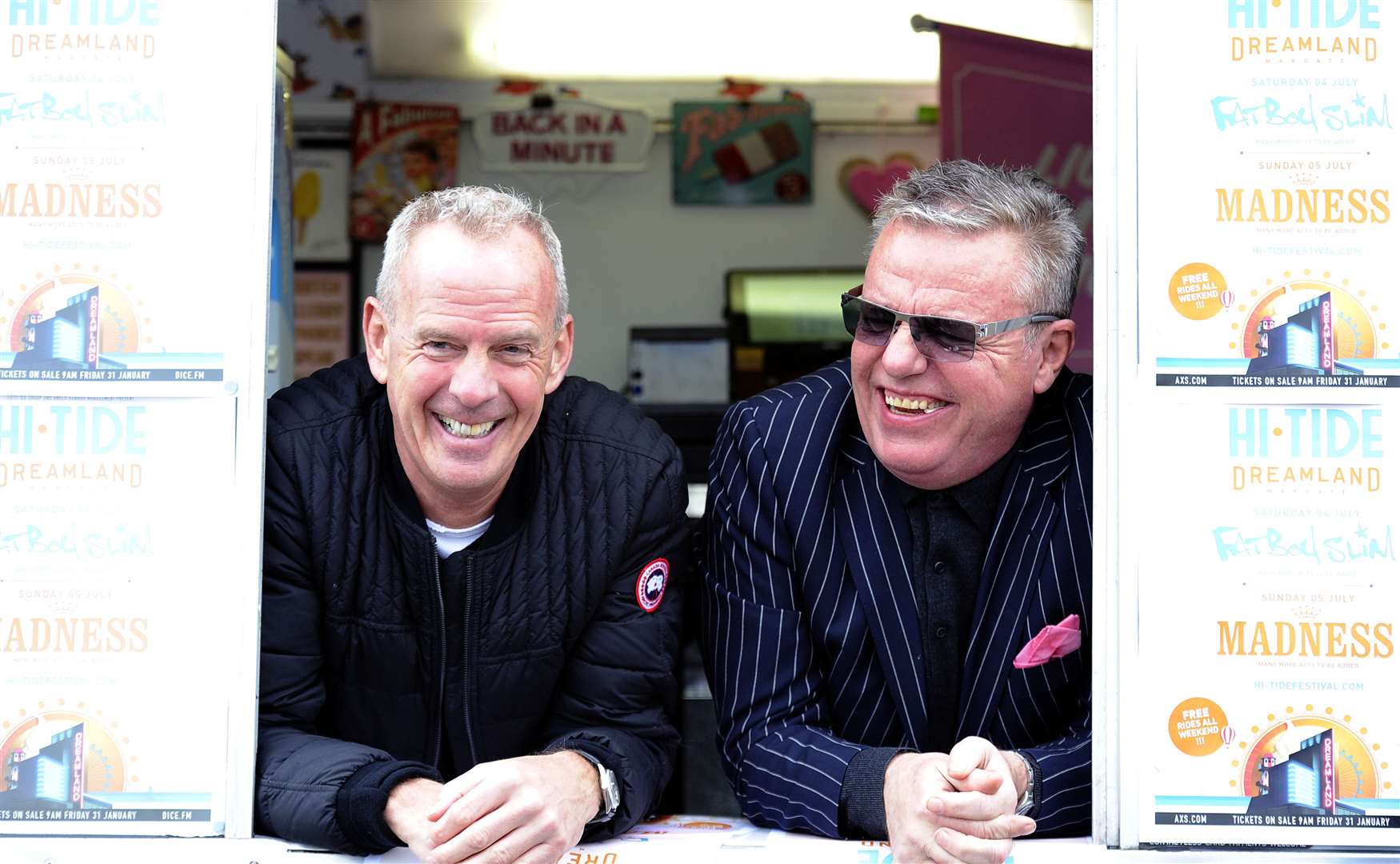 HiTide launch at Dreamland with Norman Cook (aka Fatboy Slim) and Madness front man Suggs Picture: Matt Kent