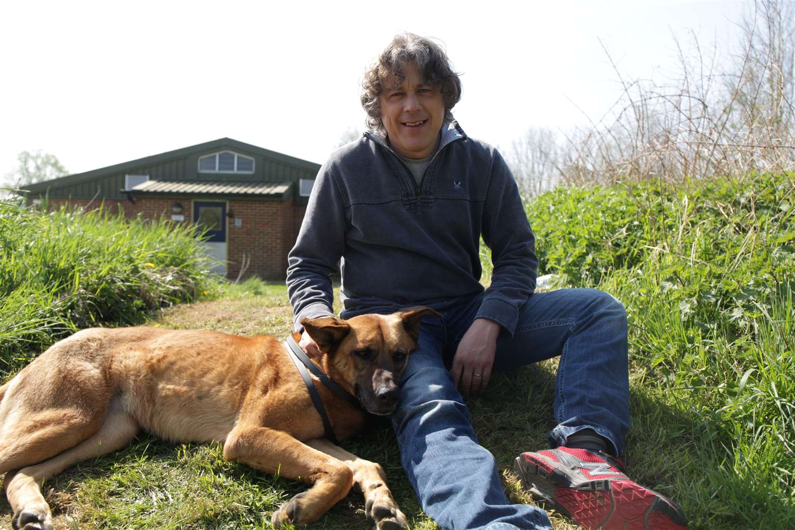 Alan Davies films at the RSPCA in Leybourne. Picture: RSPCA Leybourne