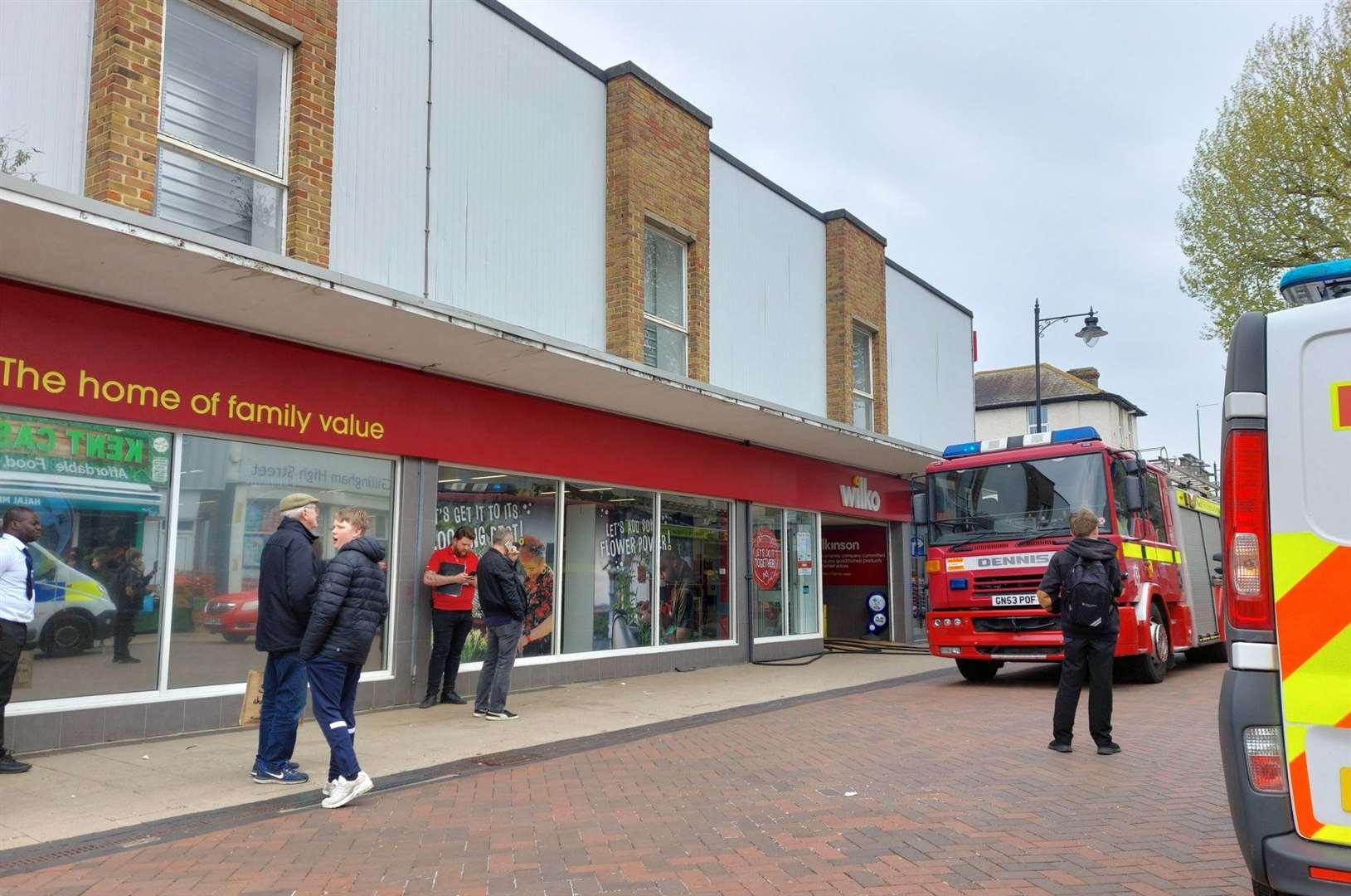Fire engines in Gillingham High Street. Picture: Chris McBride