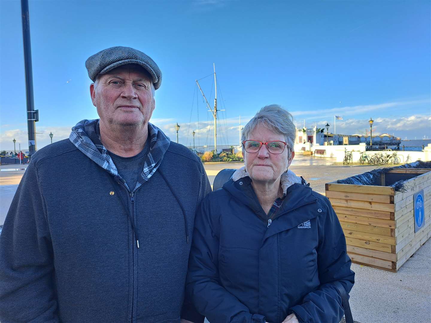 Diane and Les Hardes were visiting Herne Bay seafront from Canterbury for the day and said the KCC-funded project could put some visitors off