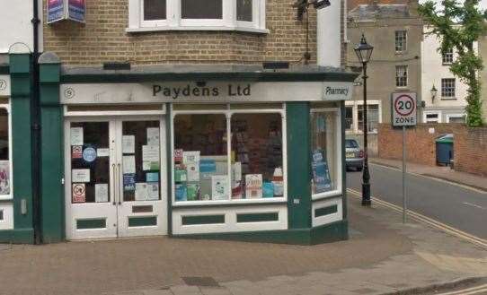Paydens pharmacy in Margate. Picture: Google Street View
