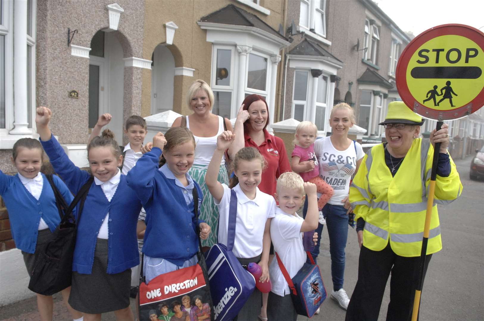 Sylvia Everest as she was about to retire from her duties as a lollipop lady in Halfway in 2013