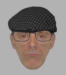 Efit of a dog walker who exposed himself to a woman in Tonbridge.