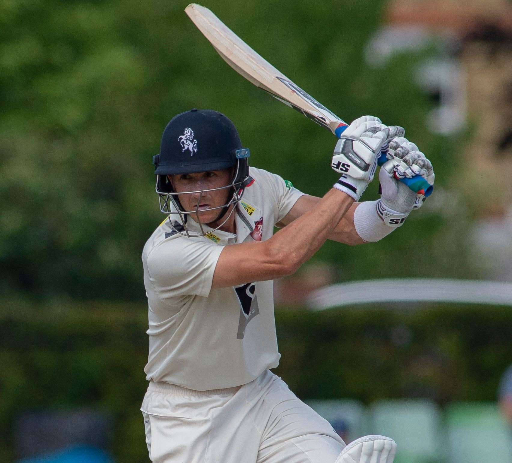 Joe Denly in action against Warwickshire. Picture: Ady Kerry