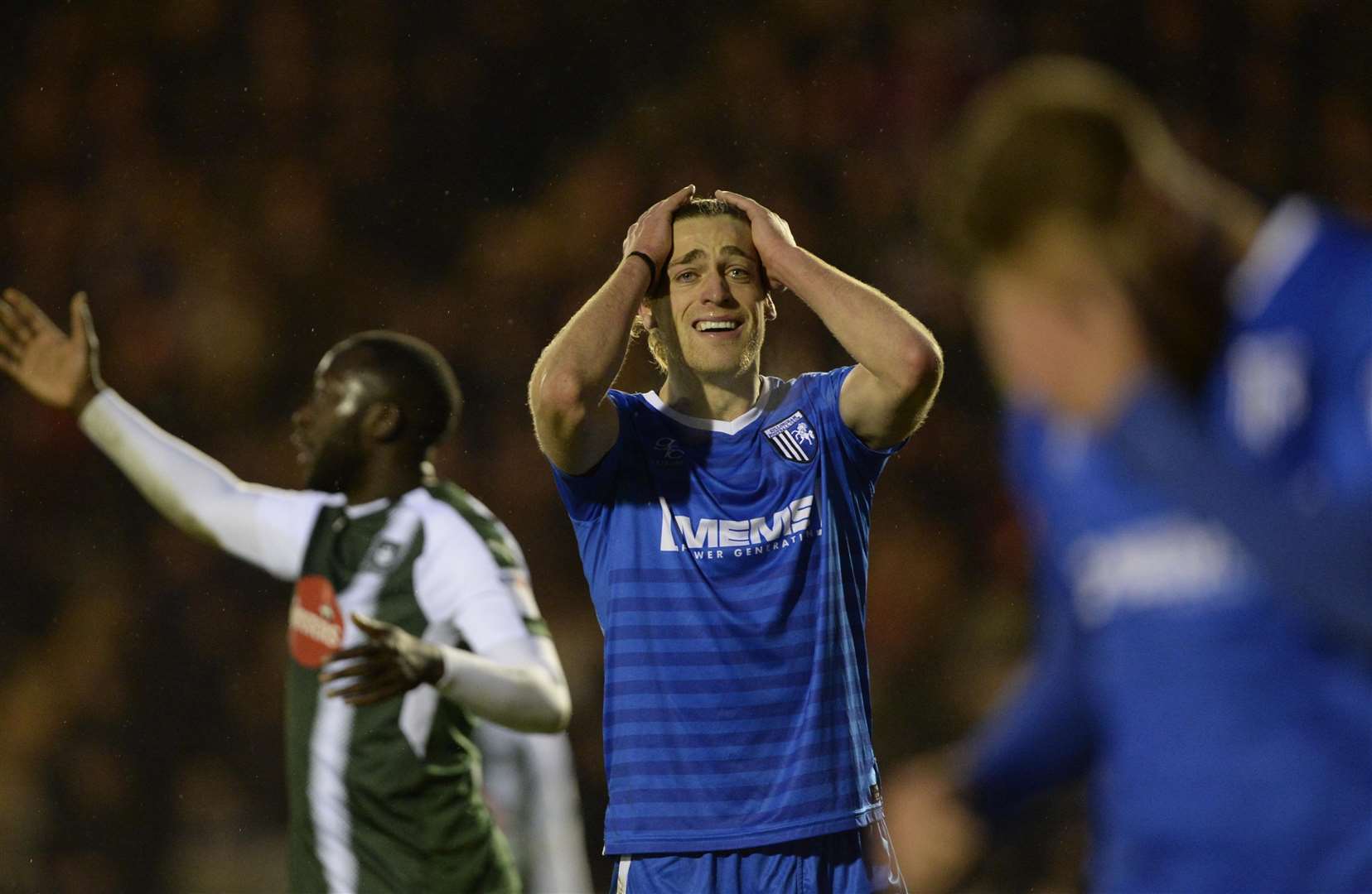 Gillingham's Tom Eaves as Plymouth nick a last-minute winner at Home Park when the two sides last met, in December