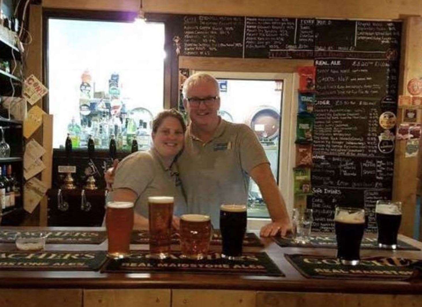 Rachel and Chris Collier at The Admiral's Arms, Queenborough
