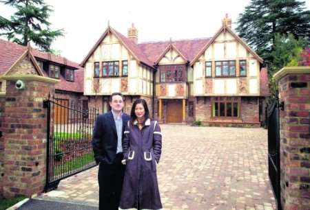 Lawrence and Deborah Richards at their rebuilt home