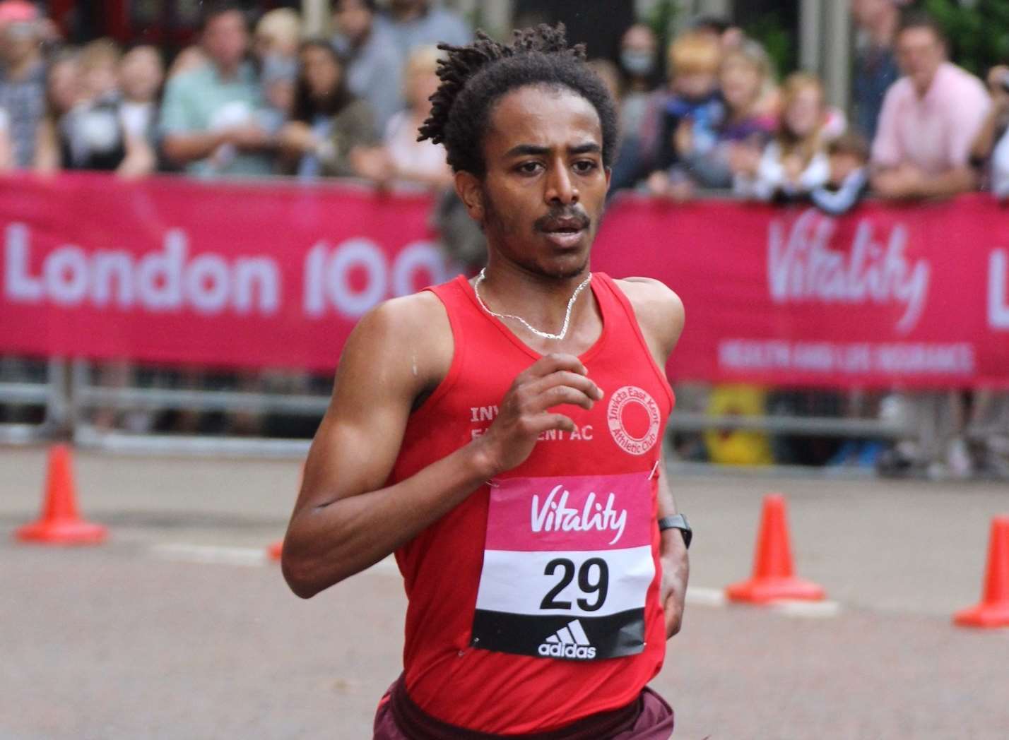 Invicta East Kent runner Abel Tsegay at the Vitality London 10,000 Picture: Peter Mullervy