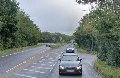 The Snodland Bypass was closed by police. Picture: Google Street View
