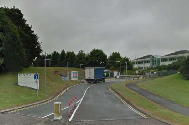 Fire crews were called to the Coty site at Bradfield Road, Ashford. Picture from Google Street View