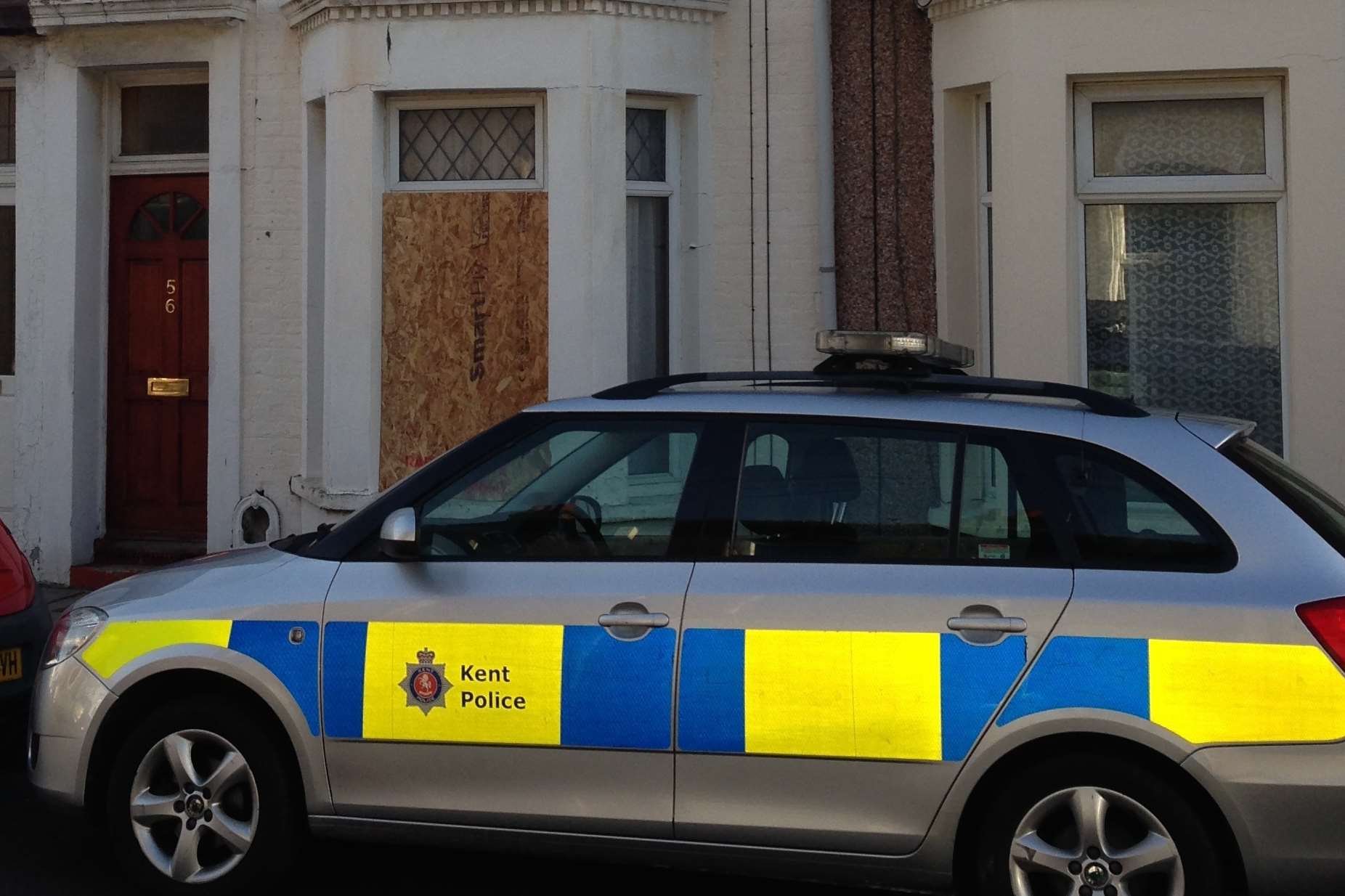 A house in Ranelagh Road, Sheerness, where police are investigating reports of a possible shooting.