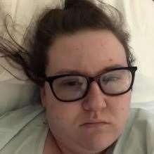 Becky Racey during her hospital stay. Submitted picture (13394990)