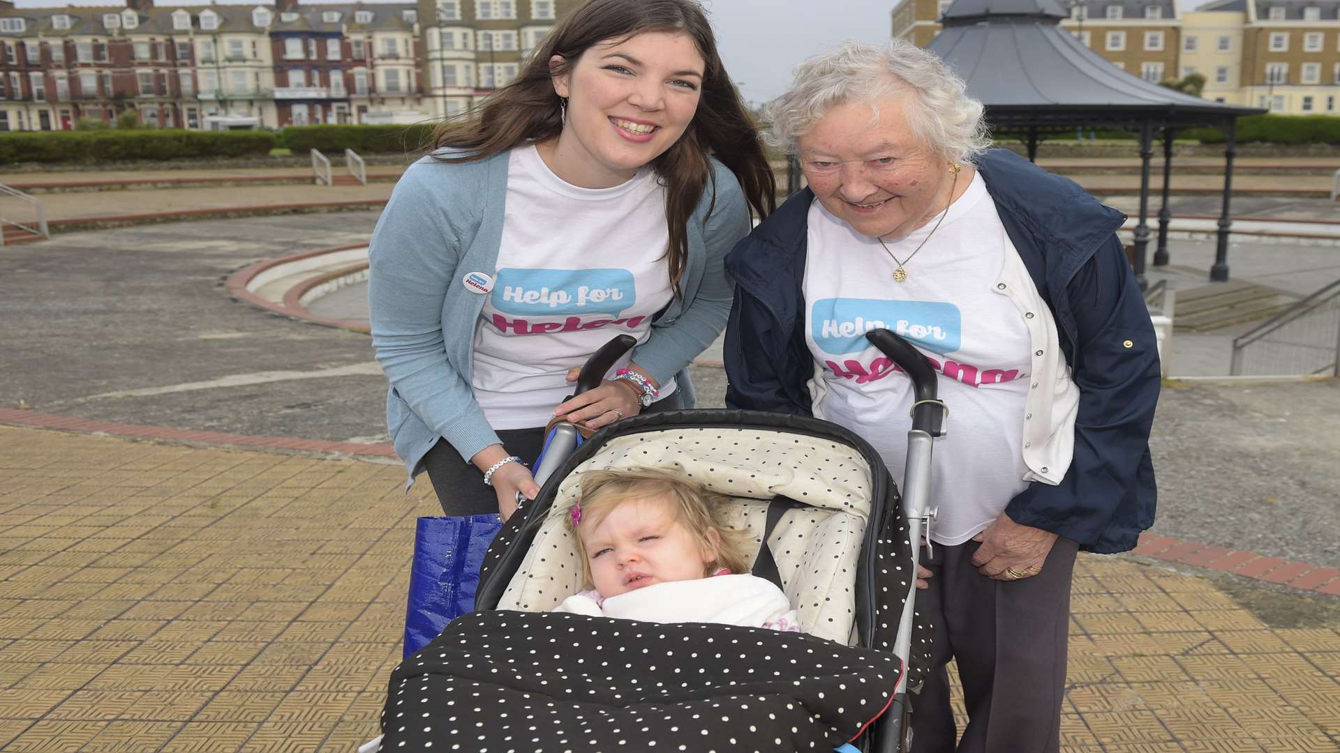 Helena with mum Charlotte Russell, left, and Ivy Gregory