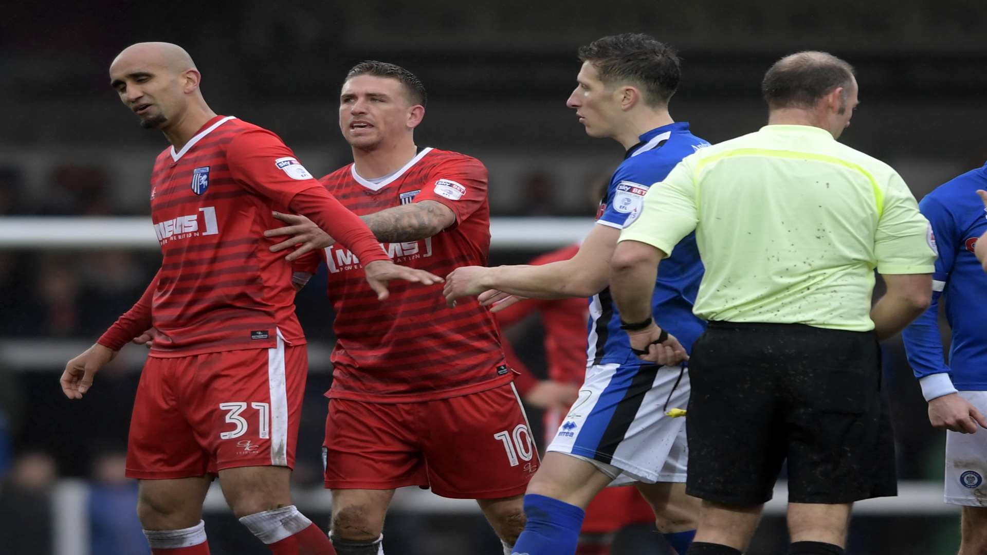 Zesh Rehman's red card against Rochdale on Saturday compounds boss Ady Pennock's defensive woes Picture: Barry Goodwin