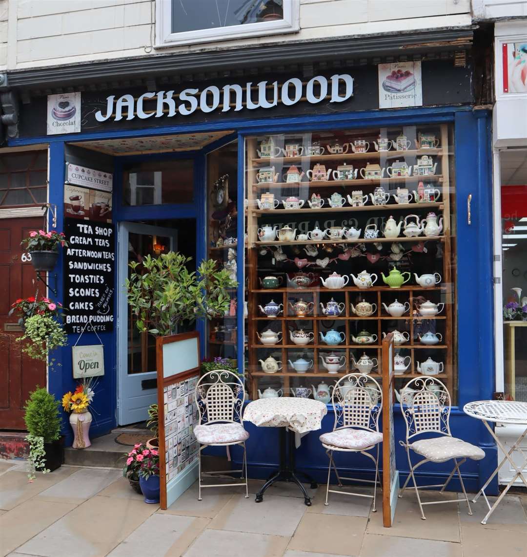 Jacksonwood tea room in Sheerness High Street, Sheppey, has tables on the pavement