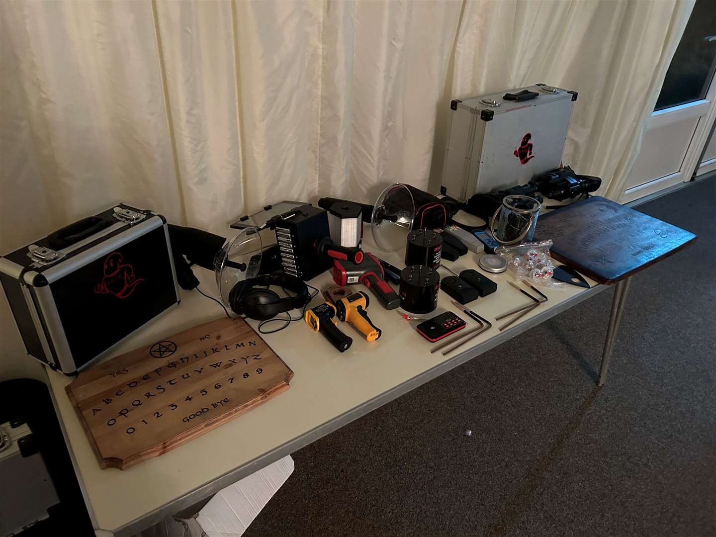 The equipment used on the paranormal investigation