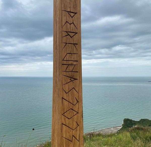 It has been inscribed with the name Perkūnas, a Baltic God. Picture: Kent Wildlife Trust