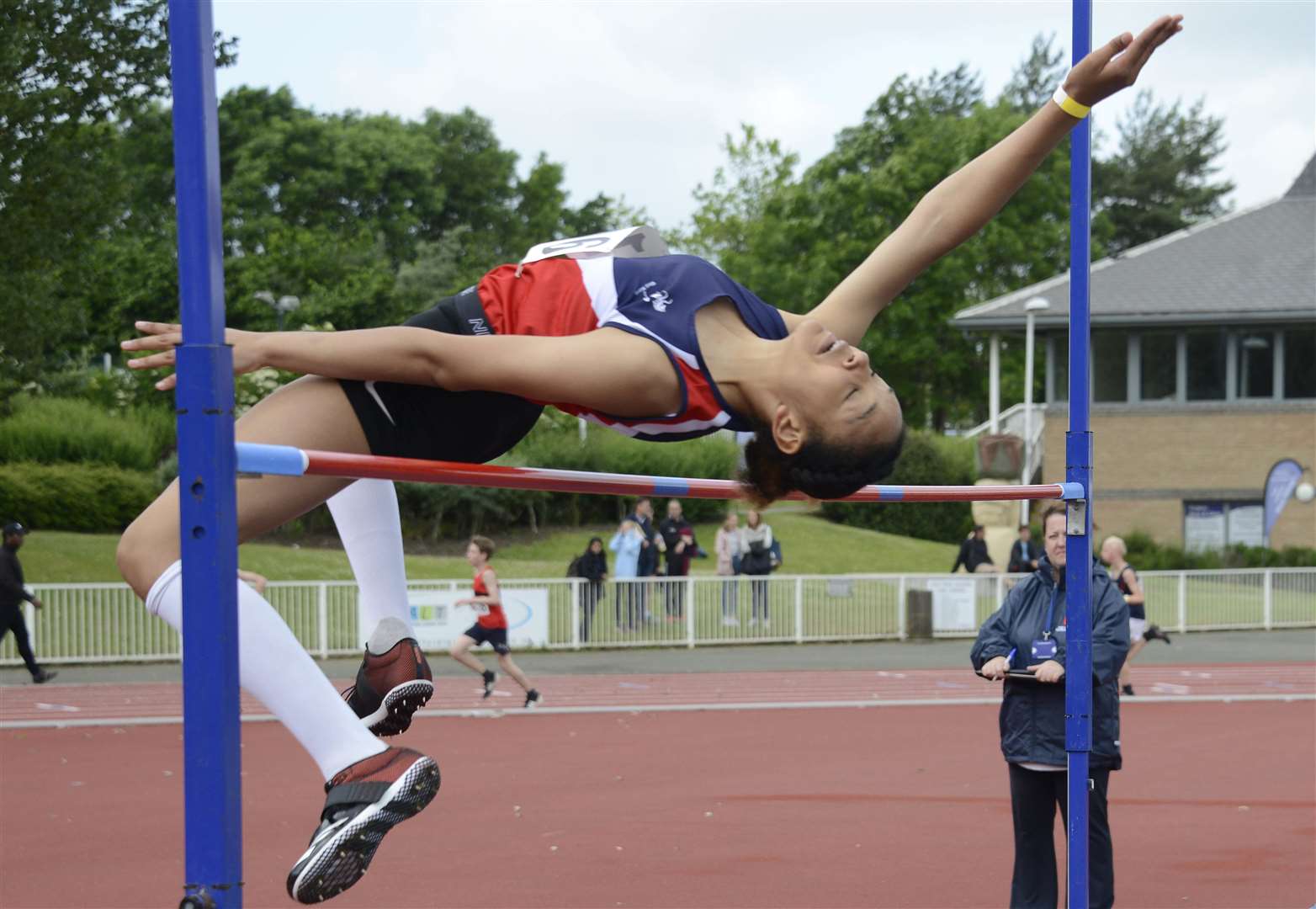 Kacey Walter in high jump action for West Kent Picture: Paul Amos