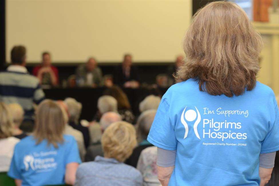 The meeting on the future of the Pilgrims Hospice in Canterbury held at Canterbury Academy on Friday evening.